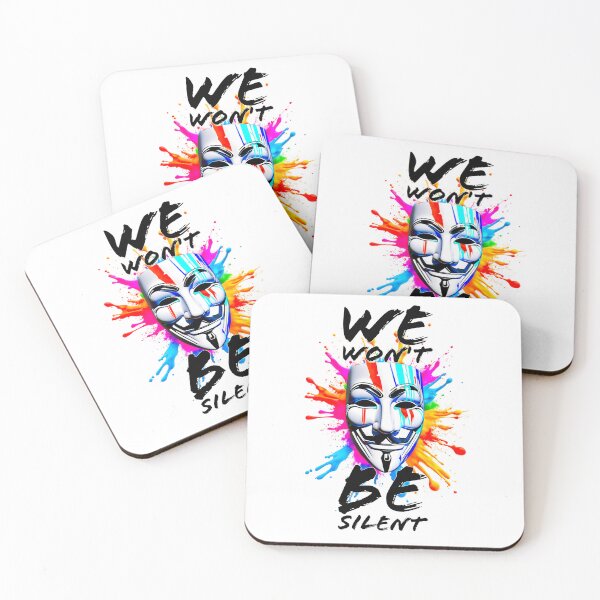 Item preview, Protest slogans. Anonymous. We won't be silent. designed and sold by Drone-tees.