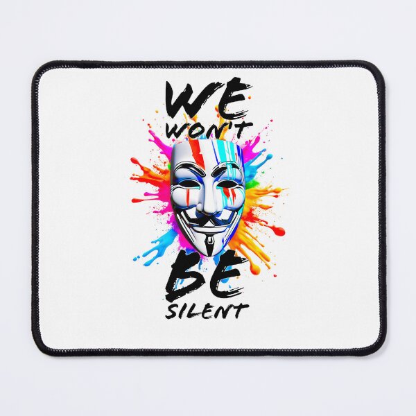 Item preview, Protest slogans. Anonymous. We won't be silent. designed and sold by Drone-tees.