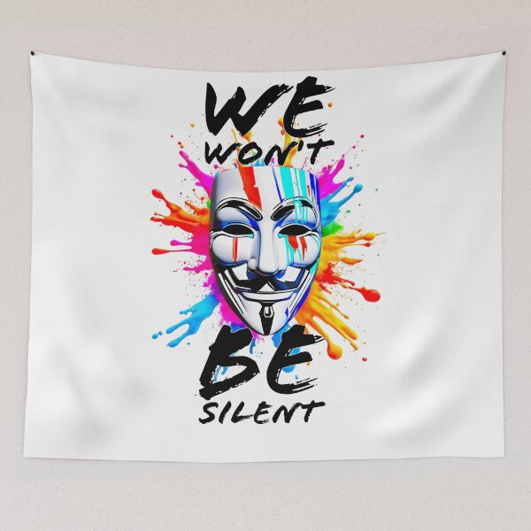 Item preview, Protest slogans. Anonymous. We won't be silent. designed and sold by Drone-tees.