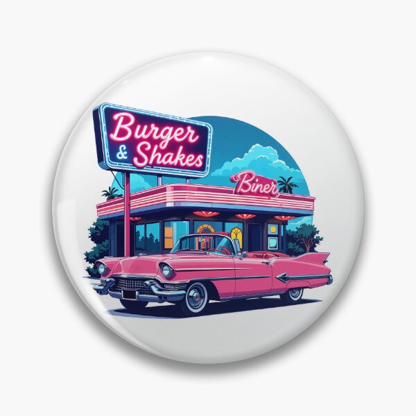 Artikelvorschau, Retro-Auto-Kunstwerk - Diner & Americana der 1950er Jahre entworfen und verkauft von EnigmaVoid.