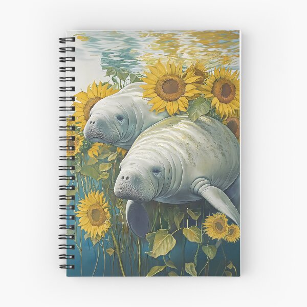 Item preview, Manatee Sunflower Design Pillow designed and sold by candiscamera.