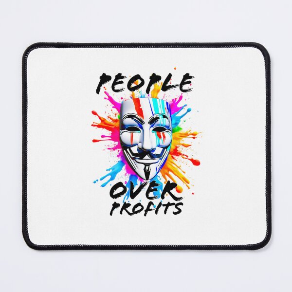 Item preview, Protest slogans. Anonymous. People over profits. designed and sold by Drone-tees.