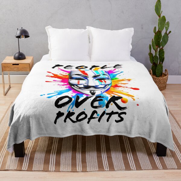 Item preview, Protest slogans. Anonymous. People over profits. designed and sold by Drone-tees.