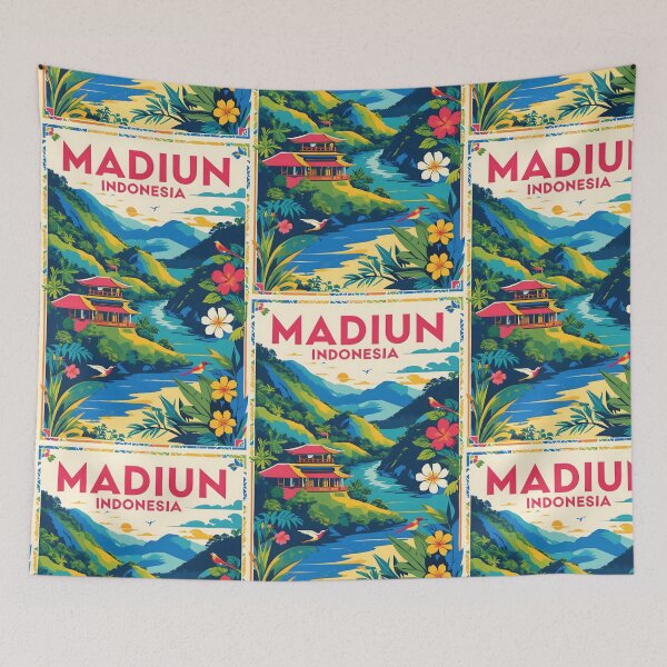 Item preview, Madiun Indonesia Vintage Travel Tourism designed and sold by TravelersGems.