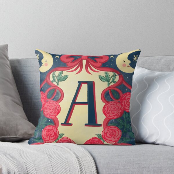Item preview, Letter A Botanical rose & midnight Pattern  Illustration designed and sold by Jemma Jamie Skidmore.