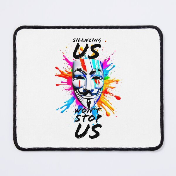 Item preview, Protest slogans. Anonymous. Silencing us won't stop us. designed and sold by Drone-tees.