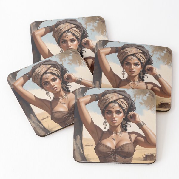 Item preview, Beautiful Romani Gypsy girl illustration designed and sold by Vintage Designs +.