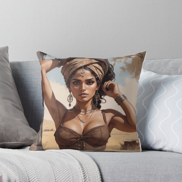 Item preview, Beautiful Romani Gypsy girl illustration designed and sold by Vintage Designs +.