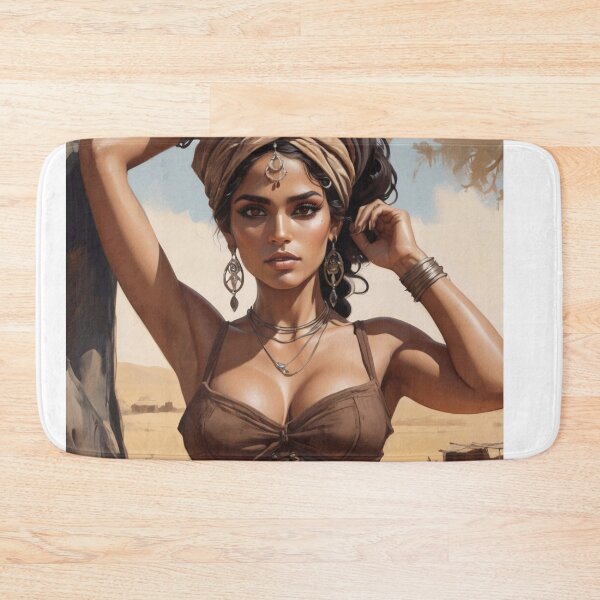 Item preview, Beautiful Romani Gypsy girl illustration designed and sold by Vintage Designs +.