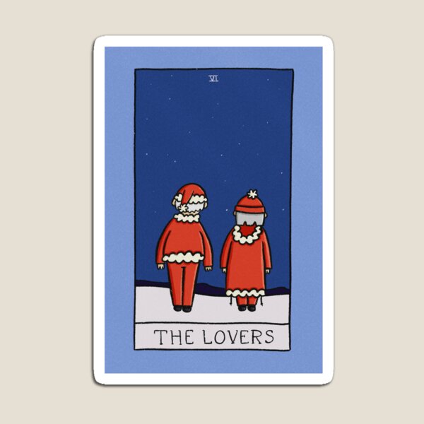 Aperçu de l'œuvre Illustration du Tarot de Noël des amoureux créée et vendue par RubyGoesBananas.
