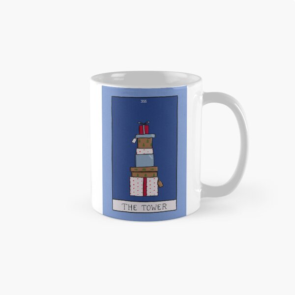 Item preview, The Tower Christmas Tarot Illustration designed and sold by RubyGoesBananas.