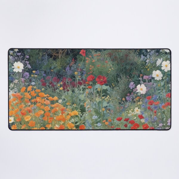 Item preview, A Beautiful Flower Garden painting inspired by Gustav Klimt designed and sold by Vintage Designs +.