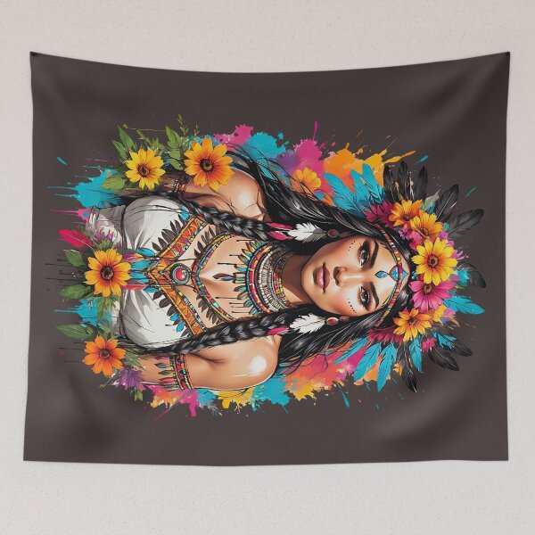 Item preview, Pocahontas Warrior Spirit: Indigenous Beauty, Strength, Freedom, Nature designed and sold by BorgSpareParts.