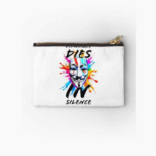 Item preview, Protest slogans. Anonymous. Democracy dies in silence. designed and sold by Drone-tees.