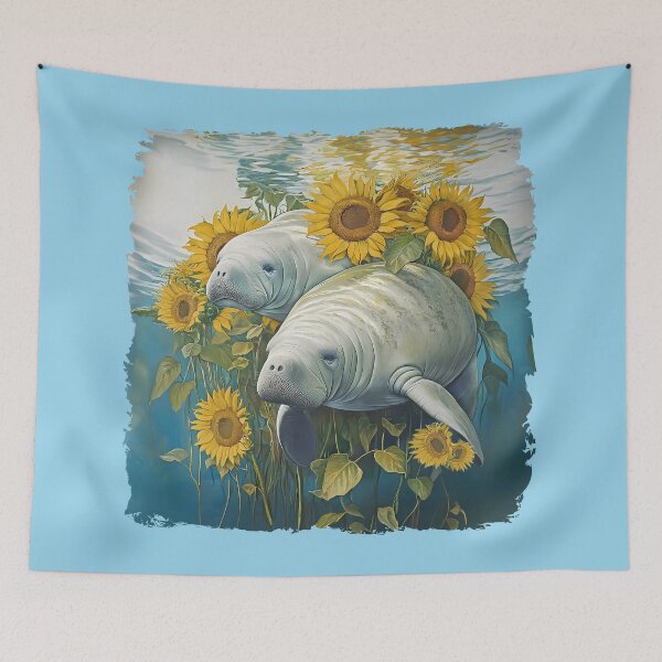 Item preview, manatee Sunflower T shirt designed and sold by candiscamera.