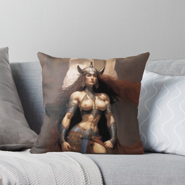 Item preview, Fantasy art strong Barbarian Woman warrior designed and sold by Vintage Designs +.
