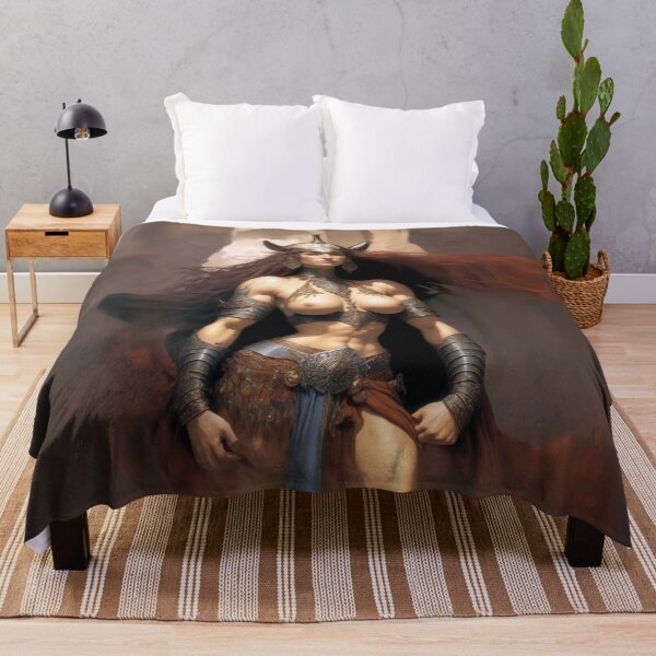 Item preview, Fantasy art strong Barbarian Woman warrior designed and sold by Vintage Designs +.