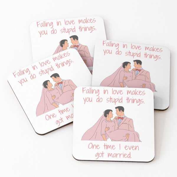 Item preview, Falling In Love Makes You Do Stupid Things - Couple Wedding Illustration  designed and sold by Vicky021.
