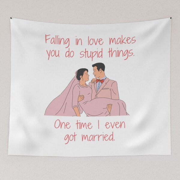 Item preview, Falling In Love Makes You Do Stupid Things - Couple Wedding Illustration  designed and sold by Vicky021.
