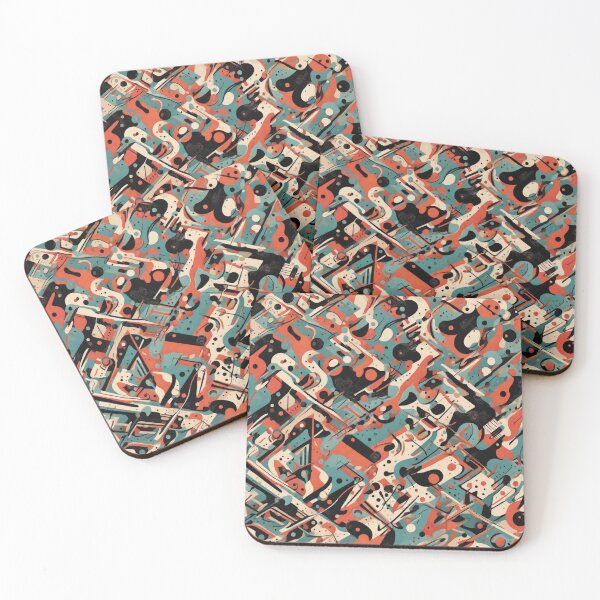 Item preview,  Kandinsky inspired beautiful abstract pattern art designed and sold by Vintage Designs +.