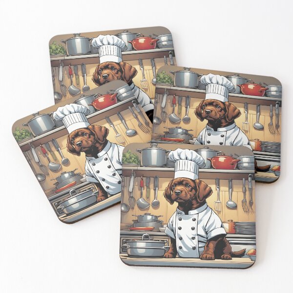 Item preview, Puppy as a Chef, in a kitchen preparing meals designed and sold by Colin Bentham.
