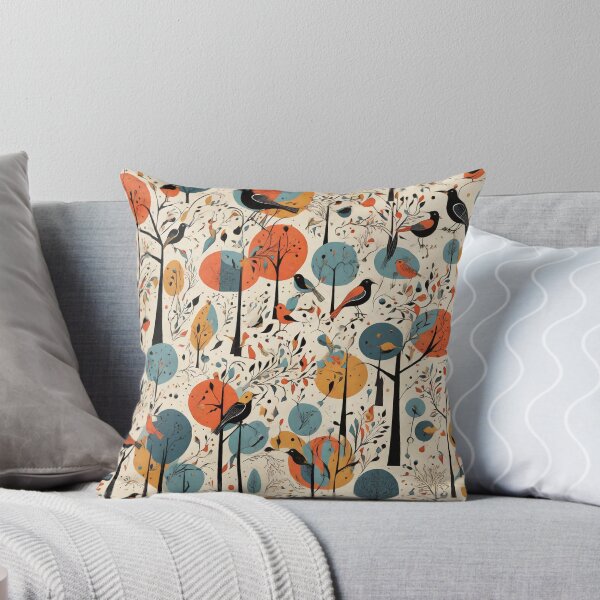 Item preview, Kandinsky inspired beautiful abstract bird pattern art designed and sold by Vintage Designs +.