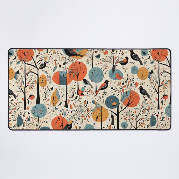 Item preview, Kandinsky inspired beautiful abstract bird pattern art designed and sold by Vintage Designs +.