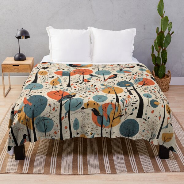Item preview, Kandinsky inspired beautiful abstract bird pattern art designed and sold by Vintage Designs +.