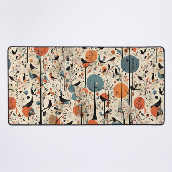 Item preview, Kandinsky inspired beautiful abstract bird pattern art designed and sold by Vintage Designs +.