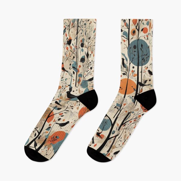 Item preview,  Kandinsky inspired beautiful abstract bird pattern art designed and sold by Vintage Designs +.
