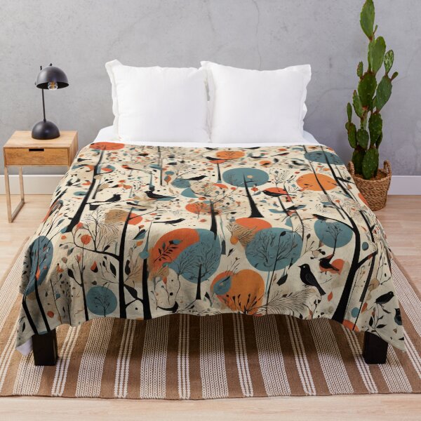 Item preview, Kandinsky inspired beautiful abstract bird pattern art designed and sold by Vintage Designs +.