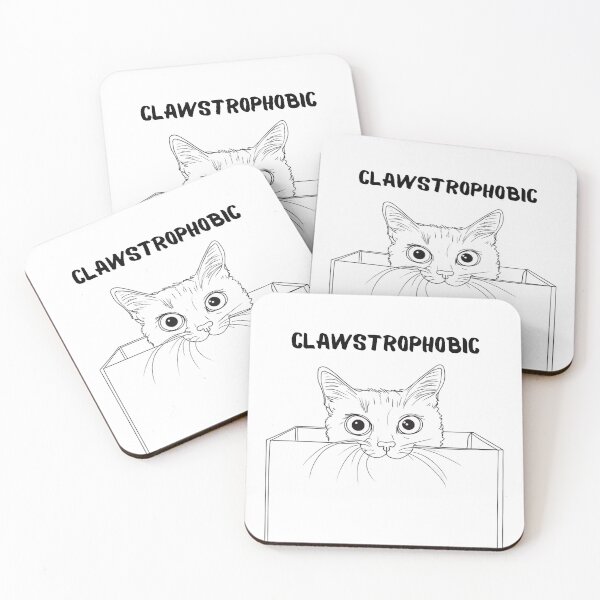Item preview, Claustrophobic Cat – Quirky Sticker for Cat Lovers designed and sold by anettfaye.