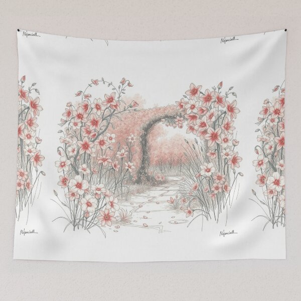 Item preview,  A Beautiful Flower Garden painting inspired by Gustav Klimt designed and sold by Vintage Designs +.