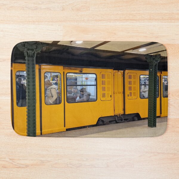 Item preview, Yellow Train at a Metro Station, Budapest designed and sold by Gaboro.