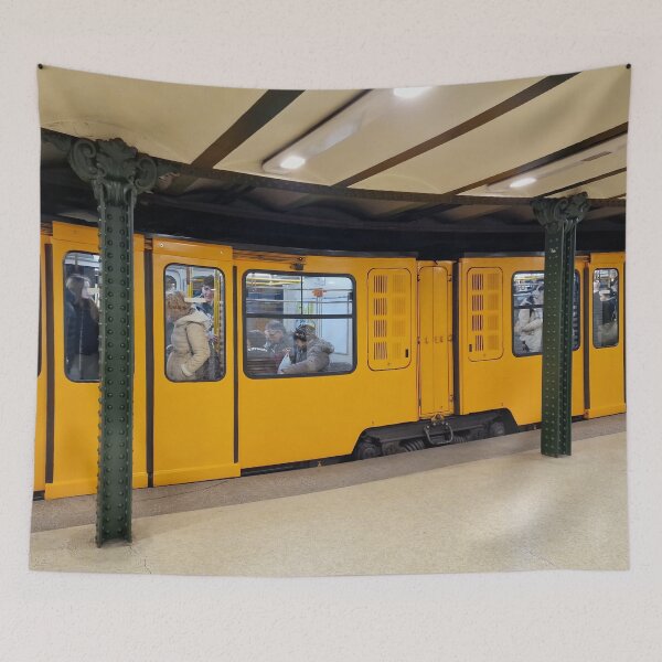 Item preview, Yellow Train at a Metro Station, Budapest designed and sold by Gaboro.