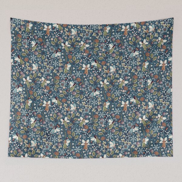 Item preview, Winter Fairies - Dark Turquoise designed and sold by appleyards.