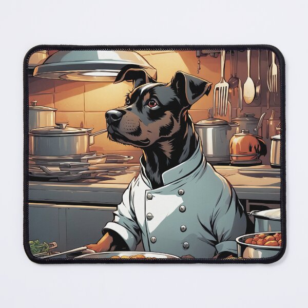 Item preview, Puppy as a Chef, in a kitchen preparing meals designed and sold by Colin Bentham.