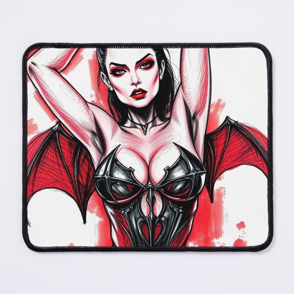 Item preview, Sexy Vampire demon fantasy punk horror Girl illustration designed and sold by Vintage Designs +.