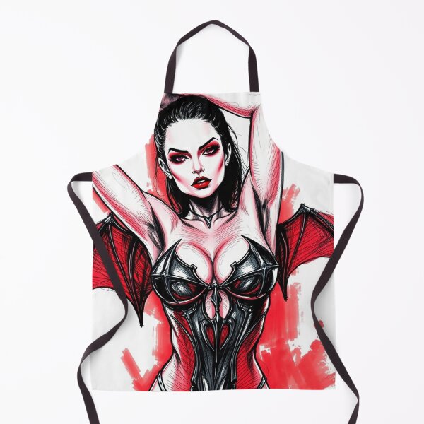Item preview, Sexy Vampire demon fantasy punk horror Girl illustration designed and sold by Vintage Designs +.
