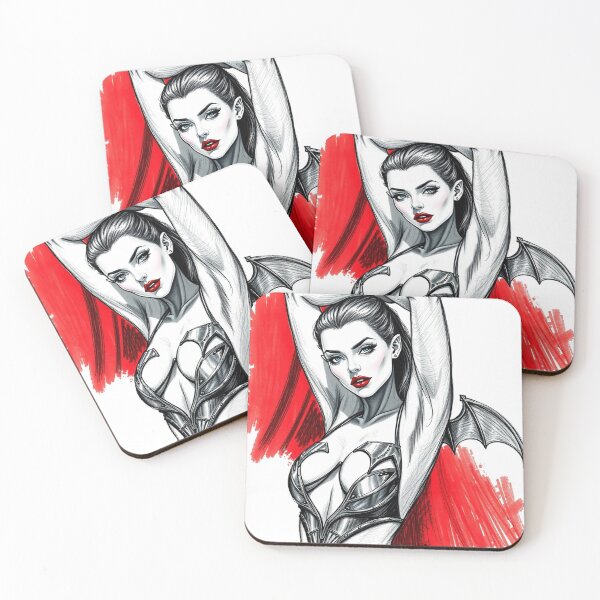 Item preview,  Sexy Vampire demon fantasy punk horror Girl illustration designed and sold by Vintage Designs +.