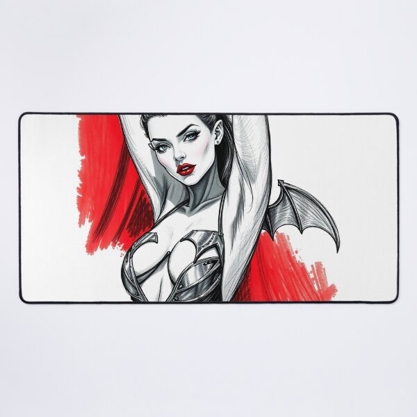 Item preview, Sexy Vampire demon fantasy punk horror Girl illustration designed and sold by Vintage Designs +.