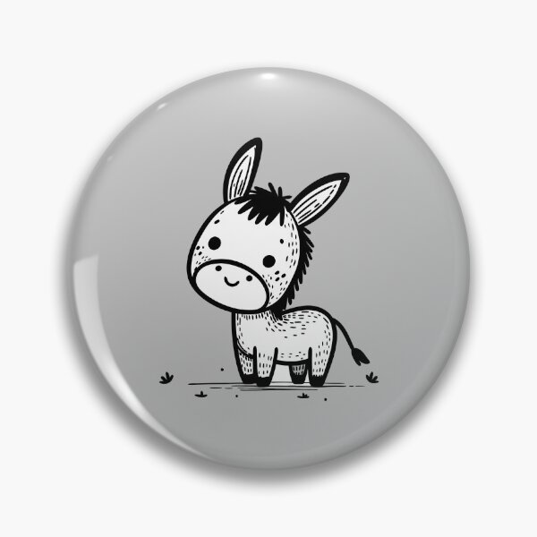 Item preview, Sweet Farm Donkey - Kawaii Animal Art designed and sold by happyartworks.