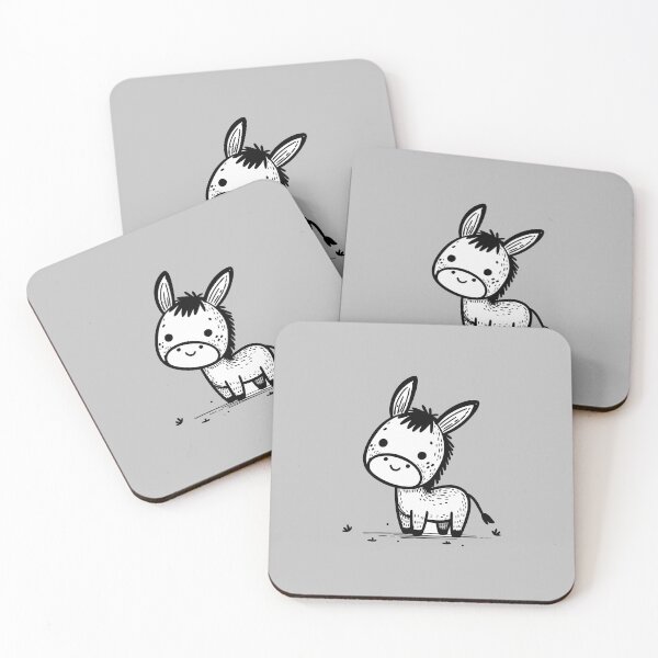 Item preview, Sweet Farm Donkey - Kawaii Animal Art designed and sold by happyartworks.