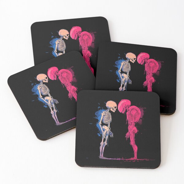 Item preview, Duality of Life and Death – Abstract Skeleton Art designed and sold by MysticArtisan.