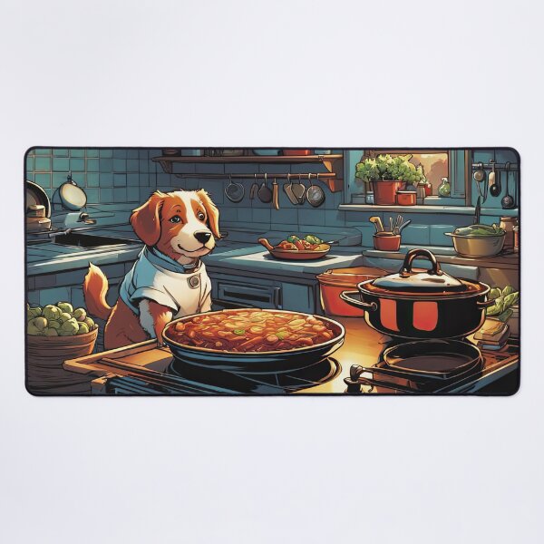 Item preview, Puppy as a Chef, in a kitchen preparing meals designed and sold by Colin Bentham.
