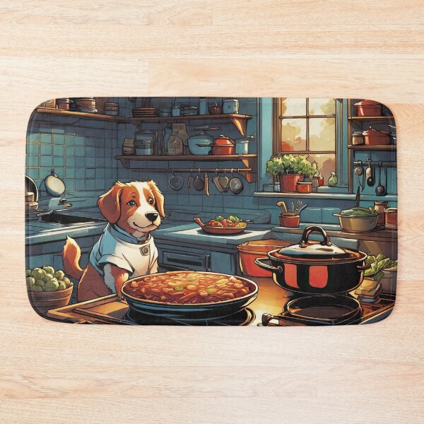 Item preview, Puppy as a Chef, in a kitchen preparing meals designed and sold by Colin Bentham.