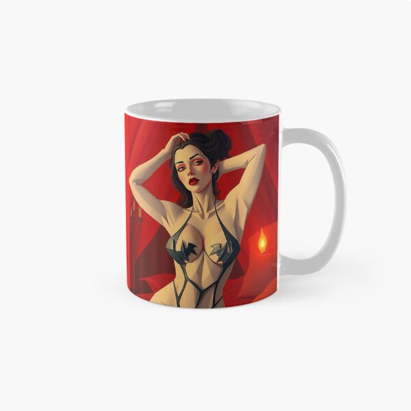 Item preview,  Sexy Vampire demon fantasy stylised punk horror Girl illustration designed and sold by Vintage Designs +.