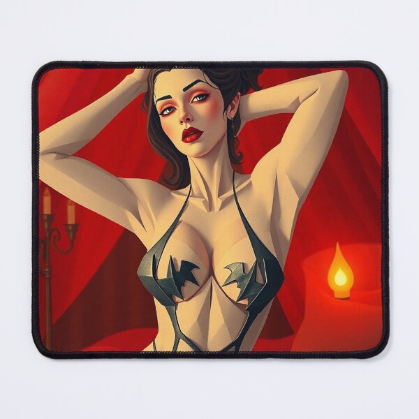 Item preview, Sexy Vampire demon fantasy stylised punk horror Girl illustration designed and sold by Vintage Designs +.