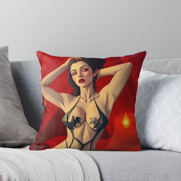 Item preview,  Sexy Vampire demon fantasy stylised punk horror Girl illustration designed and sold by Vintage Designs +.