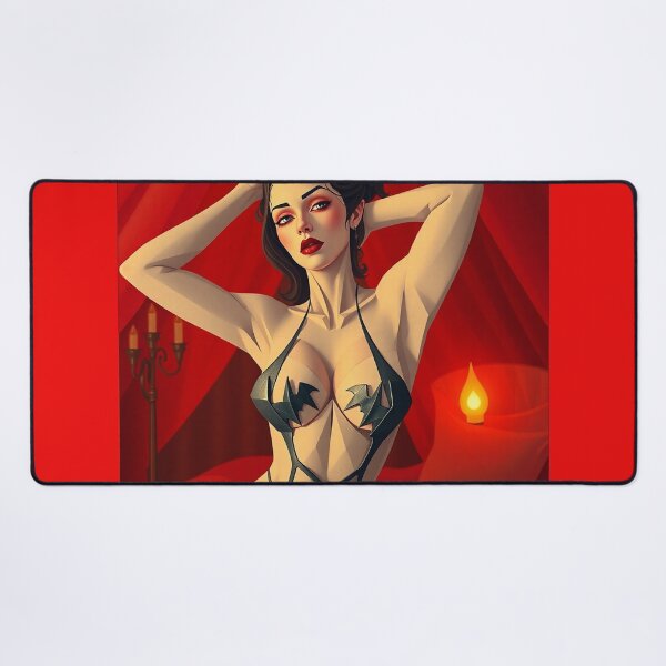Item preview, Sexy Vampire demon fantasy stylised punk horror Girl illustration designed and sold by Vintage Designs +.